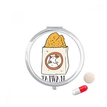Imagem de Porta-comprimidos de Taiwan frango frito frango frito bolso caixa de armazenamento de medicamentos dispensador de recipiente