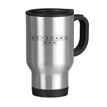Imagem de Caneca de viagem Keyboard Man de aço inoxidável para viagem, canecas de viagem, presentes com alças, 368 g