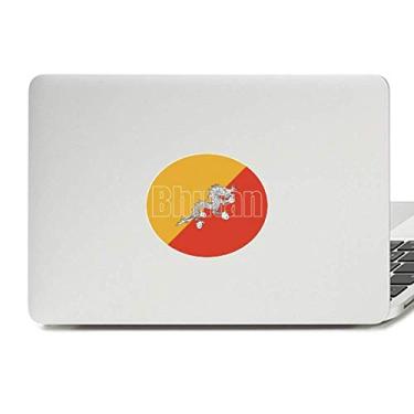 Imagem de Adesivo de notebook com emblema de vinil da bandeira do país do Butão