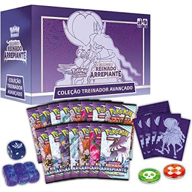 Imagem de Box Elite Pokémon Espada e Escudo 6 Reinado Arrepiante Coleção Treinador Avançado Calyrex Cavaleiro Espectral VMAX Copag