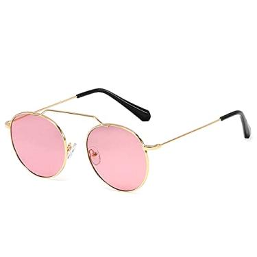 Imagem de Óculos de Sol Redondo Estilo Steampunk Moda Fashion FENCHI com Proteção Uv400 (C2)