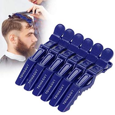 Imagem de Clipe de cabelo de liga de alumínio, clipe de garra, corte de cabelo para cabeleireiro de salão (azul)
