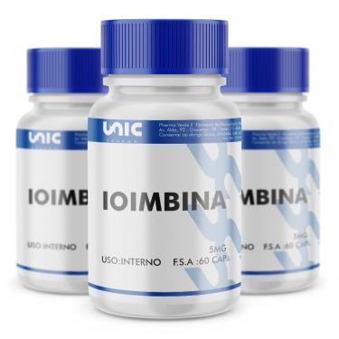 Imagem de Kit 3 Ioimbina 5mg 60 caps