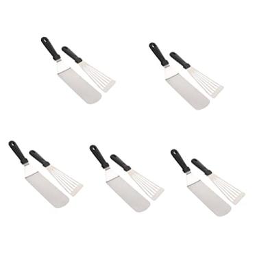 Imagem de HEMOTON 10 Pcs Pá De Peixe Com Espátula Virador De Peixe Espátula De Grelha Plana Virad...