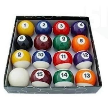 Imagem de Bola Numerada C/Faixa 25mm Bilhar/snooker/sinuca/infantil