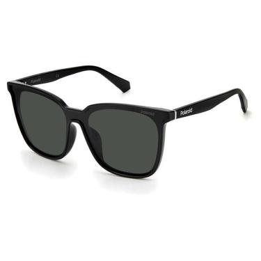 Imagem de Óculos De Sol Solar Polaroid PLD 6154/F/S Preto Sólido Polarizado-Feminino