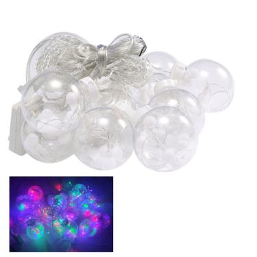 Imagem de Pisca Pisca Natal 12 Bolas 3 Metros Super Led Natalino Controle 8 Modos Arvore de Natal Decoraçao Fim de Ano