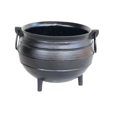 Imagem de Panelão Caldeirão Bruxa Tripé Ferro Fundido Preto 30l 37cm