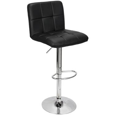 Imagem de Banqueta Confort Gomos Estofada Couro Giratória c/regulagem (Preto)