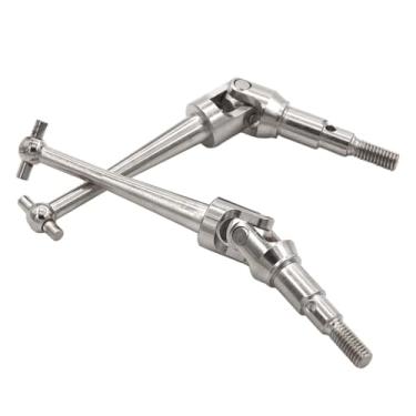 Imagem de Generic 2 pçs rc carro atualizações peças rc carro eixo de transmissão durável para 1/16 14209 14210 rc rastreador carro diy accs, argento