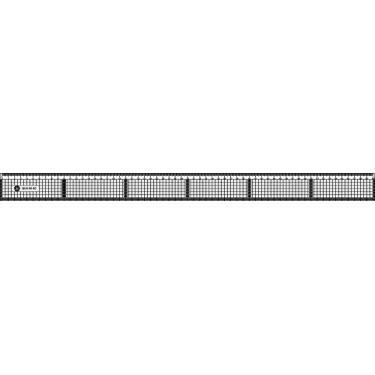 Imagem de Régua para Modelagem e Patchwork, em Acrílico 3 mm – Trident, QUA-60AC, Transparente 60, 5 x 4, 5 cm