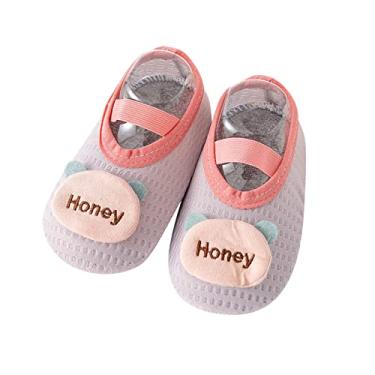Imagem de Sandálias infantis tamanho 5 meninos primavera e verão sapatos infantis infantis meninos e meninas sapatos planos para paralisia cerebral, Roxo, 0-6 Months Infant