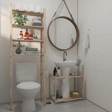 Imagem de Armario Multiuso Para Banheiro Pequeno Design Compacto
