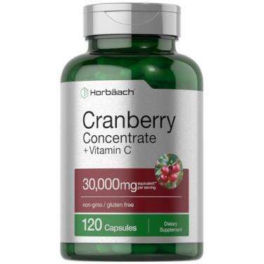 Imagem de Cranberry Concentrate Extract + Vitamin C | 30,000mg | 150 Capsules | Triple Strength Ultimate Potency Formula | Non-GMO and Gluten Free Cranberry Pills Supplement | by Horbaach