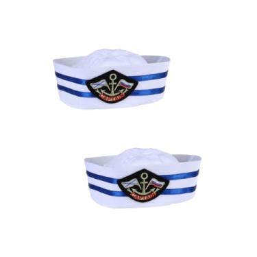 Imagem de SOIMISS 2 Unidades boné azul marinho Brincar de chapéu gorros para bebês chapéu para homens chapéus chapéu militar chapéu de capitão marinheiro adulto chapéu de marinheiro iate filho