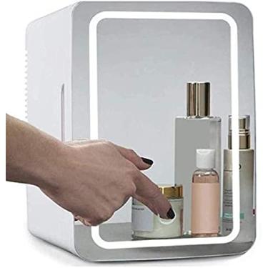 Imagem de Mini geladeira para cuidados com a pele 10 litros/freezer silencioso para carro, painel LCD, refrigerador e aquecedor, geladeira pequena portátil AC/DC, geladeira pequena para carro e ca