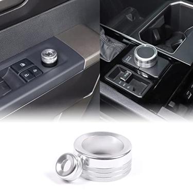 Imagem de Anel de botão de modo de condução de carro adequado para Toyot@ Tundra/Sequoia 2022-2023 Alumínio Auto Retrovisor Espelho Retrovisor Botão de Ajuste Decoração Guarnição Modo de Direção Selecionar