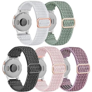 Imagem de ViCRiOR Pulseiras de relógio de nylon elástico compatíveis com Garmin Vivoactive 5/Venu Sq/Venu Sq 2, pulseiras esportivas de substituição de tecido elástico macio para Garmin Venu 2 Plus/Forerunner