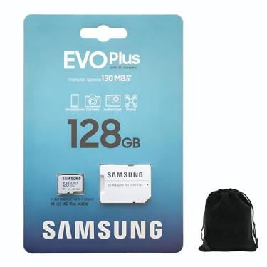 Imagem de SAMSUNG EVO Plus com adaptador SD 128 GB Micro SDXC, até 130 MB/s, armazenamento expandido para dispositivos de jogos, tablets e smartphones Android, cartão de memória, MB-MC128KA/AM, 2021, cartão