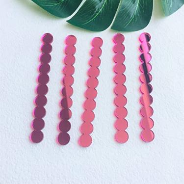 Imagem de CHENRUI 20 peças de palitos de acrílico para bolos, palitos de picolé para chá de bebê de aniversário dos namorados (espelho rosa)
