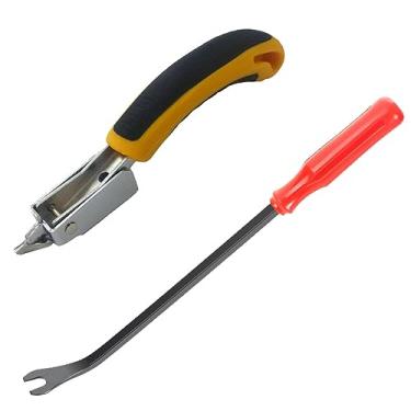 Imagem de Conjunto de ferramentas de remoção de grampos de estofamento e construção, incluindo alicate de corte, extratores, removedor de carpete para remover pregos e grampos em móveis, piso, caixa de madeira,