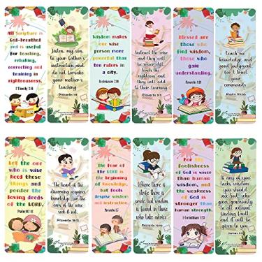 Imagem de NewEights Versículos bíblicos e citações famosas sobre educação e busca de sabedoria (5 conjuntos x 6 cartões) – conjunto de cartas motivacionais diárias – conjunto de coleção de cortadores de página