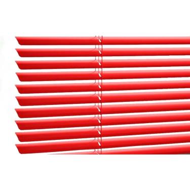 Imagem de Persiana Horizontal - 1,50m larg x 1,50m alt - Alumínio 25mm - Cor: Vermelho - Comando Esquerdo - ofir persianas