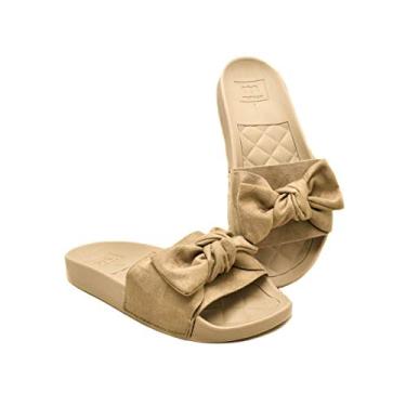 Imagem de CHINELO MOLECA SLIDE LAÇO - 5414104 Cor:Bege;Tamanho:37