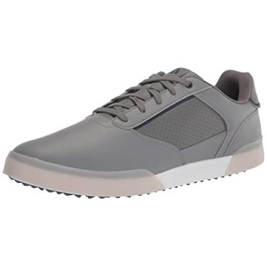 Imagem de adidas Tênis de golfe masculino Retrocross Spikeless, Cinza três/azul marinho/cinza quatro, 40