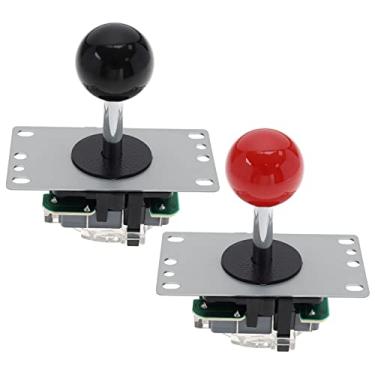 Imagem de Create idea 2 peças de joystick de fliperama de substituição de 8 vias de 5 pinos, compatível com máquinas de jogos de arcade, acessórios de controle de alça superior de bola