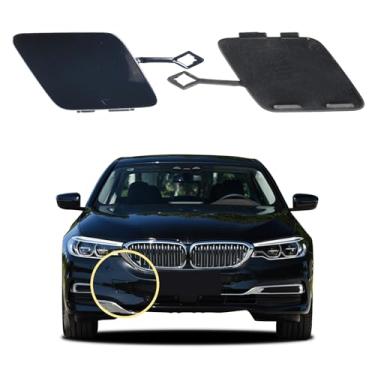 Imagem de Capa de gancho de reboque para para-choque dianteiro de carro compatível com edição de luxo BMW 5 2017 2018 2019 2020 G30 G31 518 520 525 530 535 540 Tampa de reboque 51117427448 Tampa pequena de