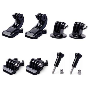 Imagem de 2 ganchos + 2 fivelas base + 2 adaptadores de montagem de tripé + 2 parafusos de polegar para GoPro Hero 8 7 6 5 4 3 Session MAX 2018 Fusion AKASO SJCAM Xiaomi Yi DBPOWER Campark Dragon Touch APEMAN Crosstour