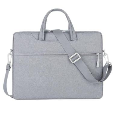 Imagem de Chusui Bolsa para laptop de 15,6 polegadas bolsa mensageiro de ombro 360 ° Bolsa de transporte de computador com multicamadas à prova d'água anti-riscos Compatível com laptops Lenovo HUAWEI Microsoft