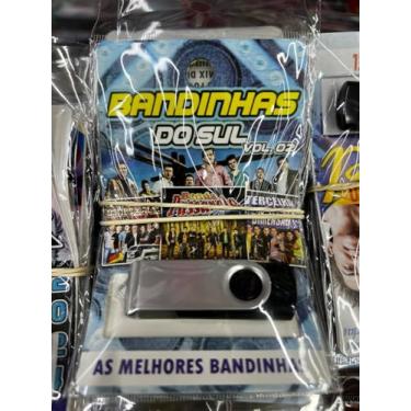 Imagem de pen drive com musicas gravadas diversas pendrive gravado generos BANDINHAS DO SUL