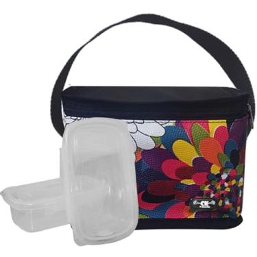 Imagem de Bolsa Térmica Feminina com Potes de Marmita Vasilha Trabalho