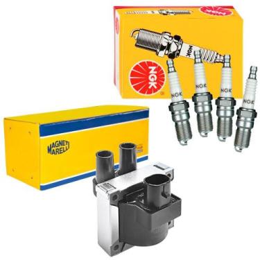 Imagem de Kit Bobina Ignição e Vela Ignição Palio Fire 1.0 2001 - Ngk