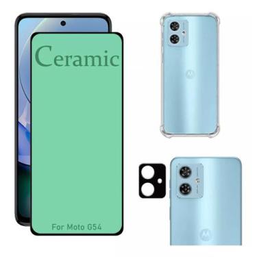 Imagem de Kit Para Moto G54 5g - Película Cerâmica + Capa + Câmera 3d - Universo