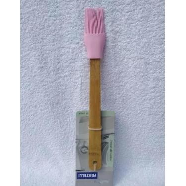 Imagem de Pincel De Untar Silicone com Cabo de Bambu - Fratelli, ROSA