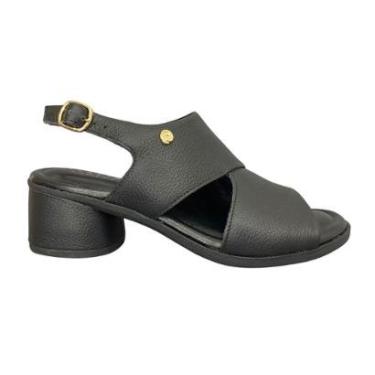 Imagem de Sandalia Feminina Salto Bloco Lia Line-Feminino