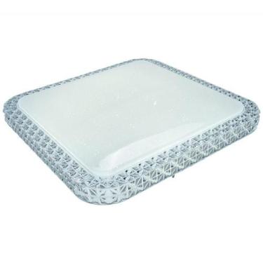Imagem de Plafon Quadrado Modaza Lumiere com 3 Temperatura 34 cm, Branco