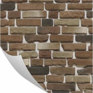 Imagem de Papel De Parede Pedra Tijolinho Fundo Branco 0,57 X 3M - Neonmidia