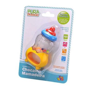 Imagem de Brinquedo Infantil Chocalho Mamadeira Amarela Yes Toys 20017 - Geral