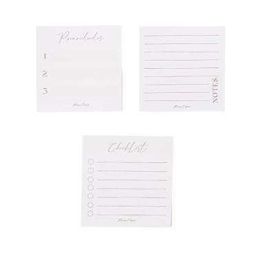 Imagem de Kit 3 Bloquinhos de Anotações 25 Folhas - Bisou Papier