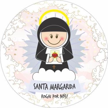 Imagem de Painel de Lona Redondo Santinhos Católicos Santa Margarida - Fabrika d