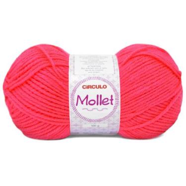 Imagem de Lã Mollet Círculo 100g 200 metros, 784 Rosa Neon