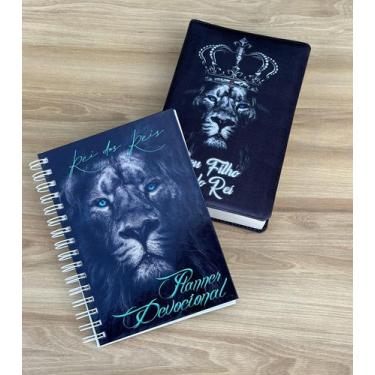 Imagem de Kit Bíblia Sou filho do Rei + Agenda Planner Leão Rei dos Reis - CPP