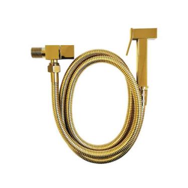 Imagem de Ducha Higiênica Quadrada Inox Dourada - RENO