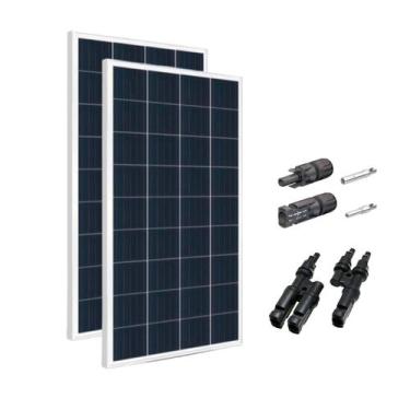 Imagem de Kit 2xpainel Placa Energia Solar 155w Conectores MC4 e MC4 Y - Resun