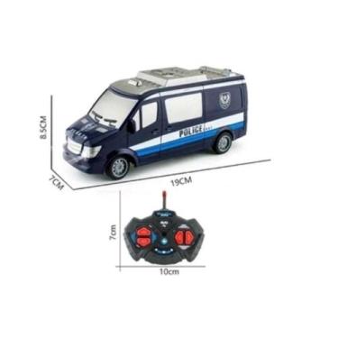 Imagem de Carrinho Van Policia Com Controle Remoto Som e Luz - toys - DM Toys