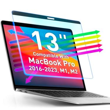 Imagem de Película magnética de luz azul para MacBook Pro 13, antirreflexo, antirluz azul, filtro de bloqueio de luz azul para MacBook Pro 13 polegadas 2016, 2017, 2018, 2019, 2020, 2021, 2022, 2023, M1, M2